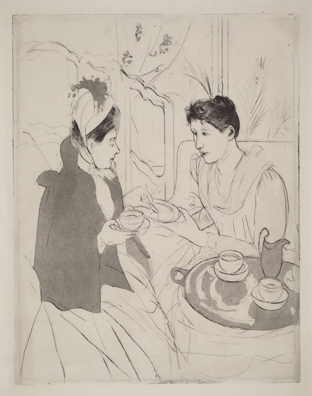 Popołudniowe przyjęcie herbaciane autorstwa Mary Cassatt