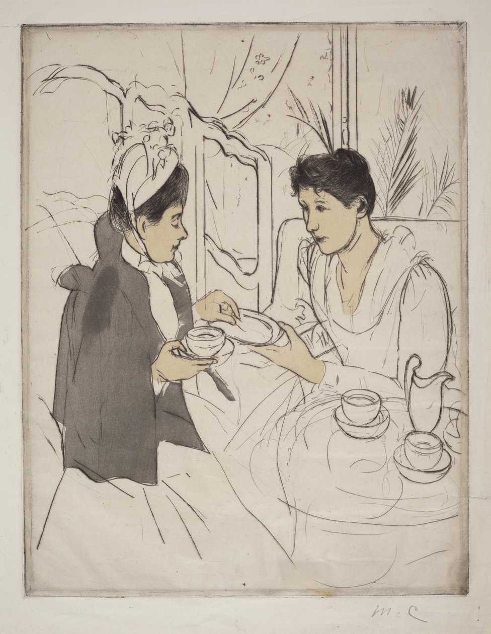Popołudniowe przyjęcie herbaciane autorstwa Mary Cassatt