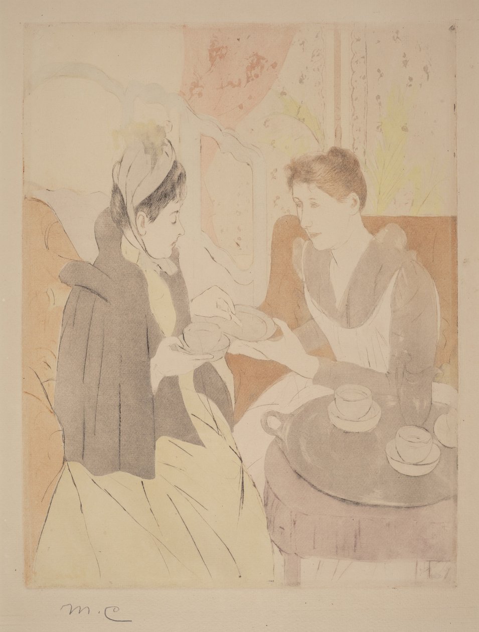 Popołudniowe przyjęcie herbaciane autorstwa Mary Cassatt