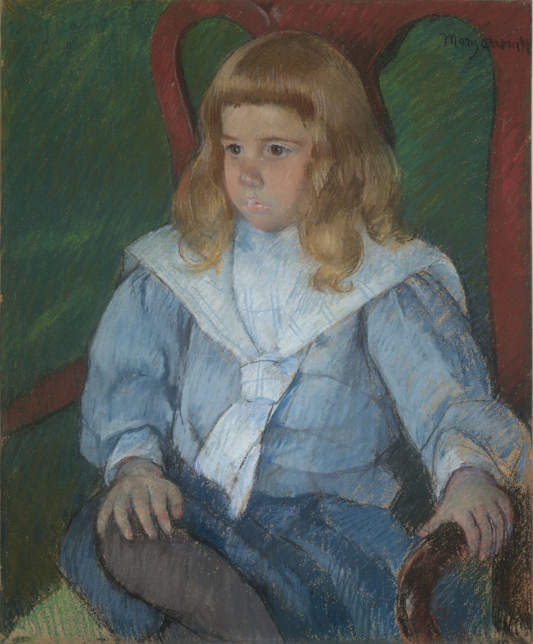 Chłopiec o złotych lokach autorstwa Mary Cassatt