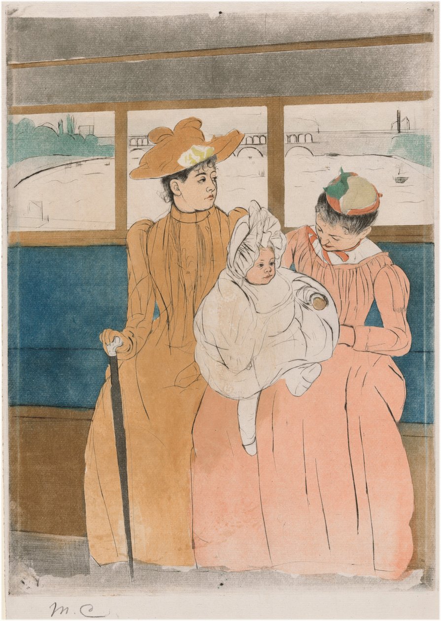 W pociągu typu omnibus autorstwa Mary Cassatt