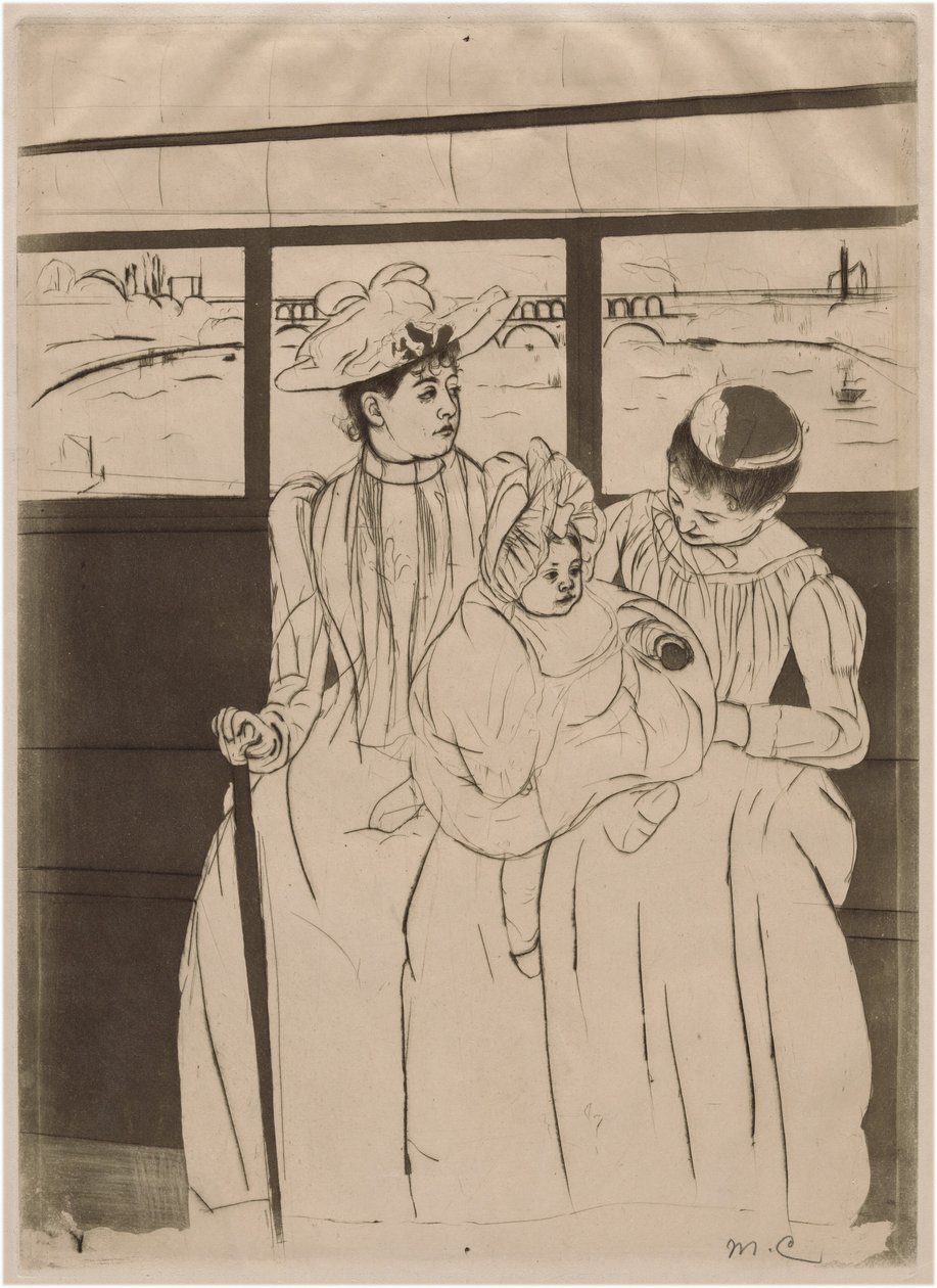 W omnibusie autorstwa Mary Cassatt