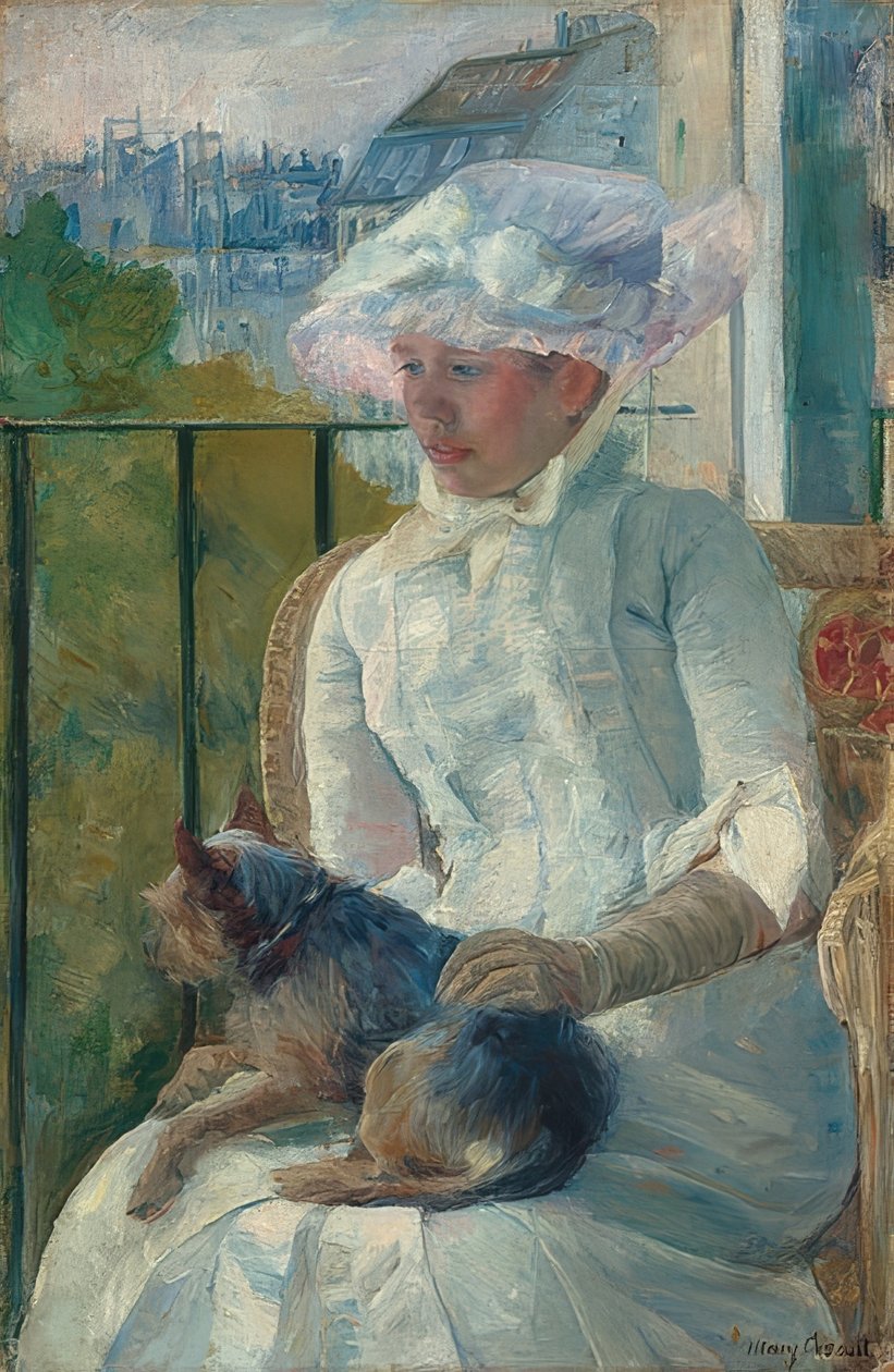 Młoda dziewczyna przy oknie. Około 1883-84 autorstwa Mary Cassatt