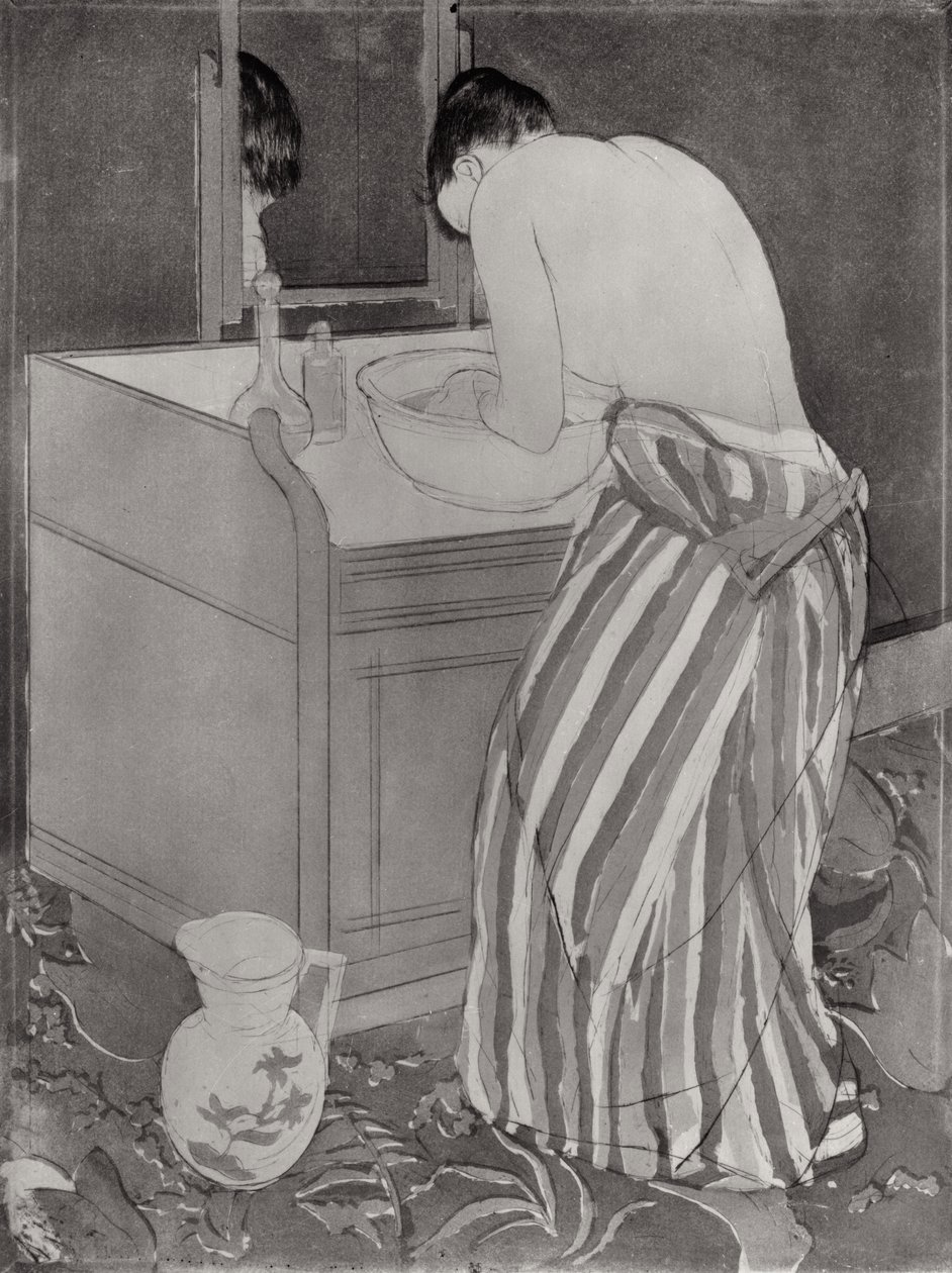 La Toilette, 1891 (sucha igła i akwatinta na papierze) autorstwa Mary Cassatt