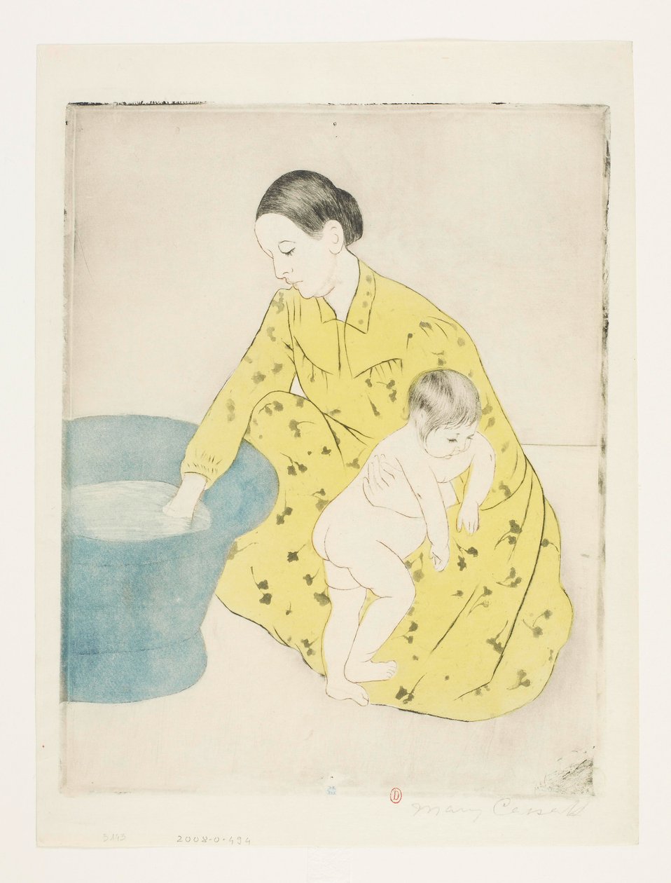 Kąpiel [odbitka b] autorstwa Mary Cassatt