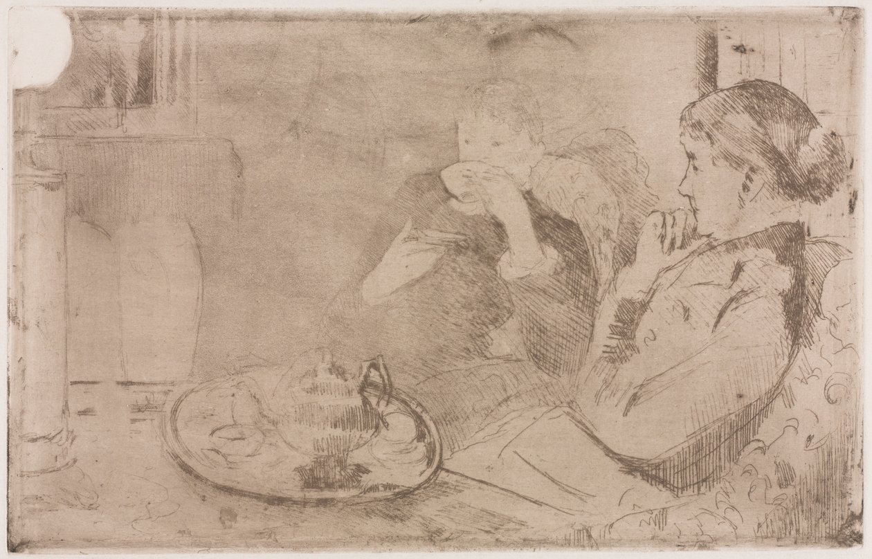 Lidia i jej matka przy herbacie, ok. 1930 r. 1880. autorstwa Mary Cassatt