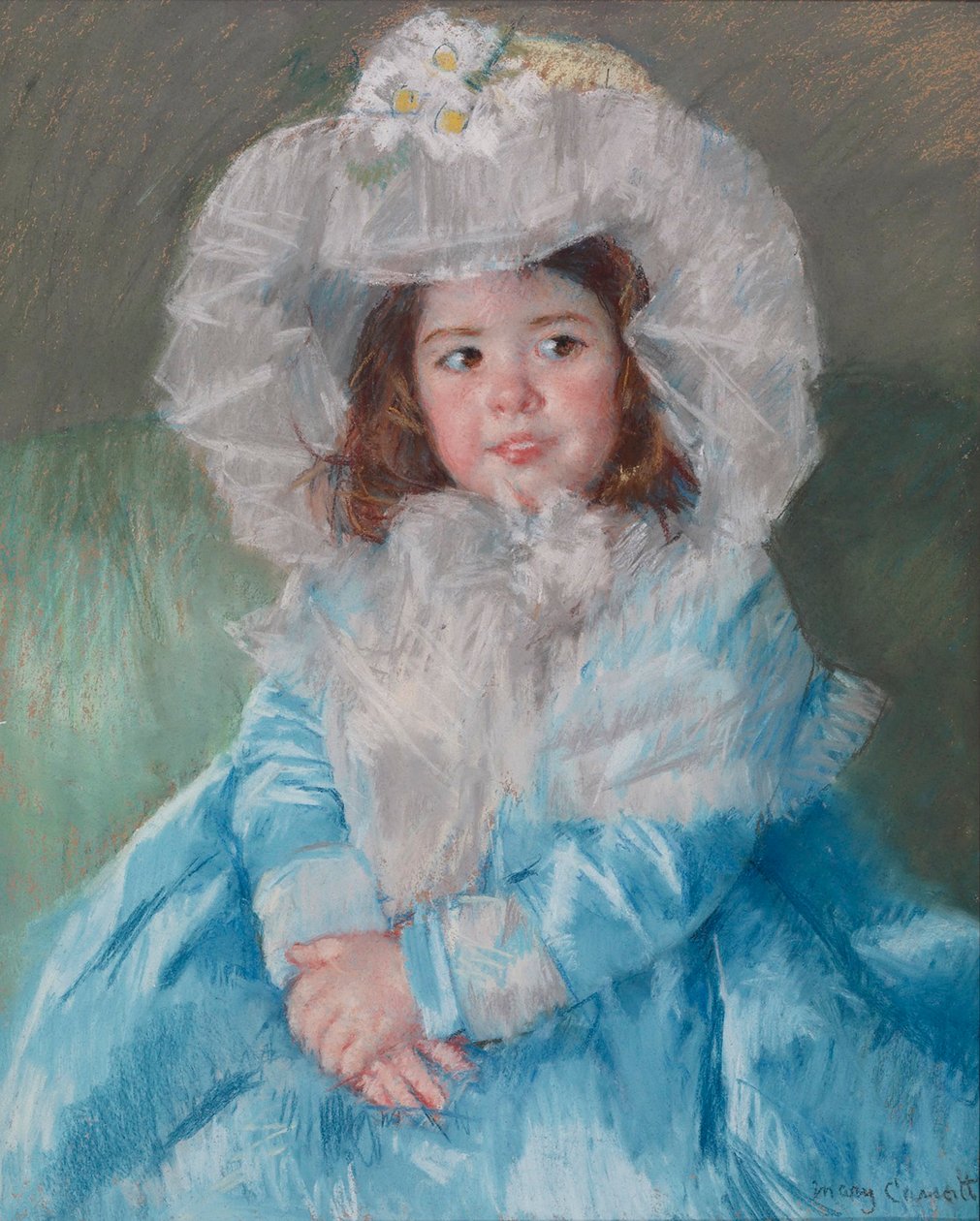 Margot Lefebre w kolorze niebieskim, 1902 autorstwa Mary Cassatt