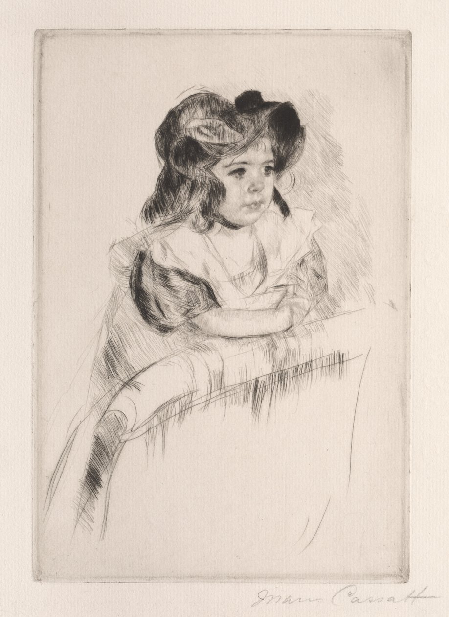 Margot, Oparcie ramion na oparciu fotela, ok. 1930 r. 1903. autorstwa Mary Cassatt