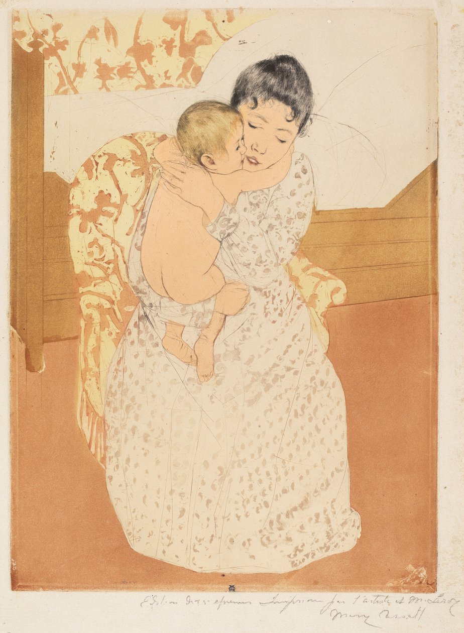Matczyna pieszczota autorstwa Mary Cassatt