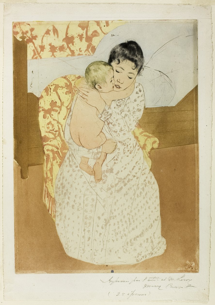 Matczyna pieszczota autorstwa Mary Cassatt
