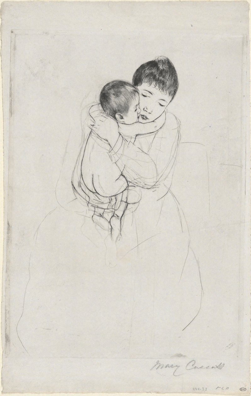 Matczyna pieszczota autorstwa Mary Cassatt