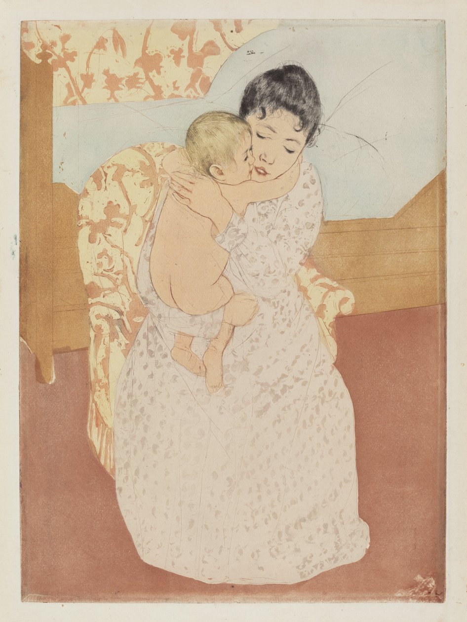 Matczyna pieszczota, 1890-1891. autorstwa Mary Cassatt