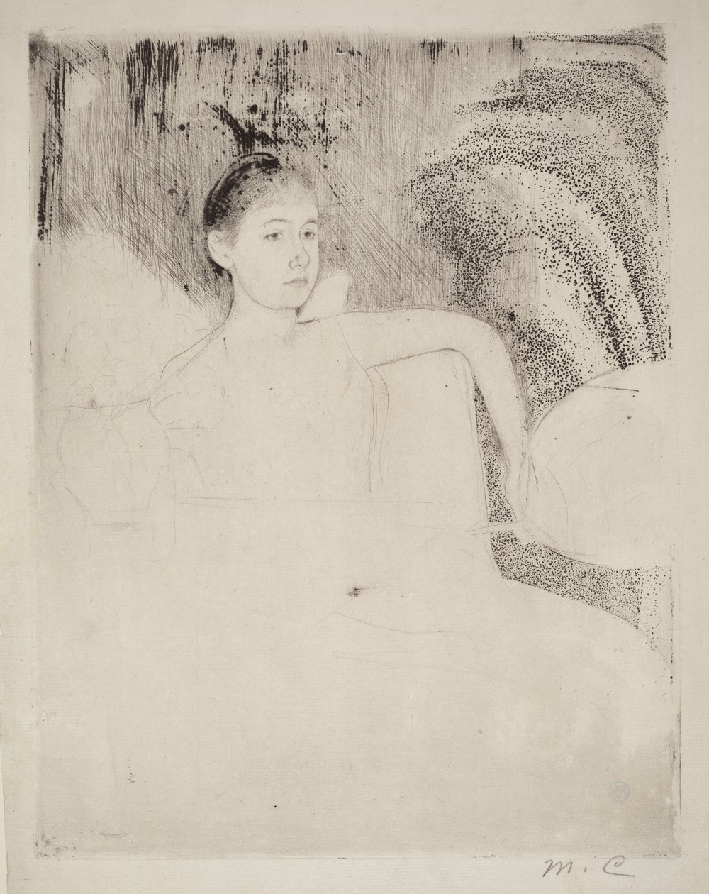 Mimi z japońskim wachlarzem autorstwa Mary Cassatt