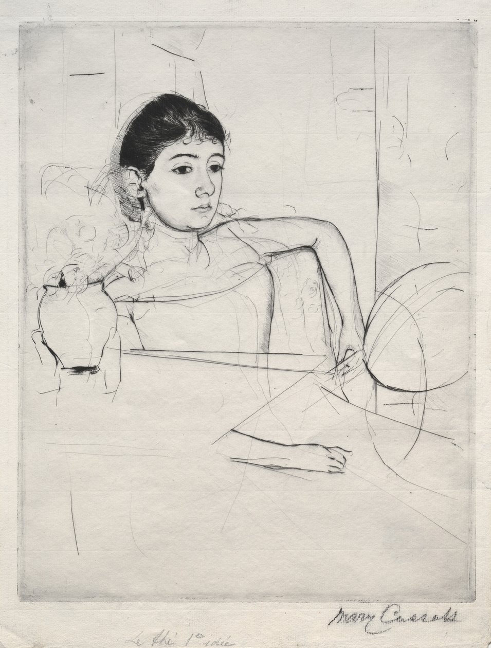 Mimi jako brunetka, 1889. autorstwa Mary Cassatt