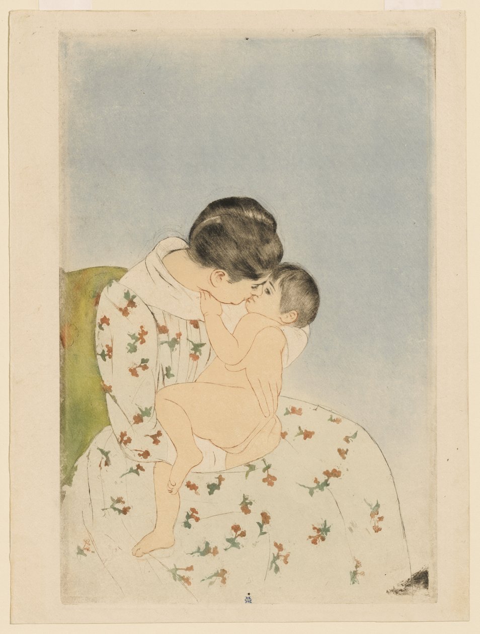 Pocałunek matki autorstwa Mary Cassatt