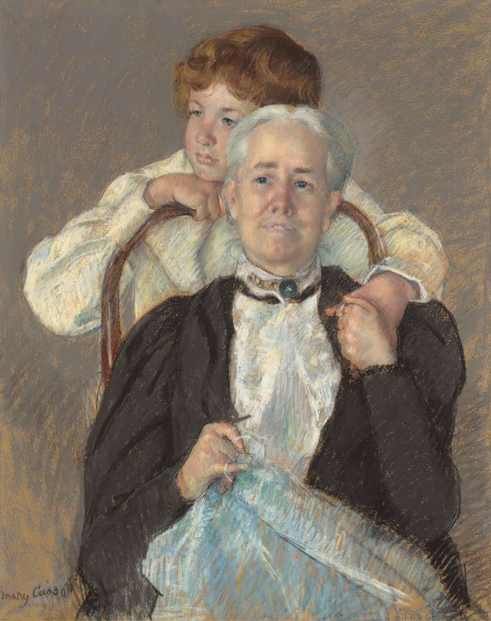 Portret pani Cyrus J. Lawrence z wnukiem R. Lawrence