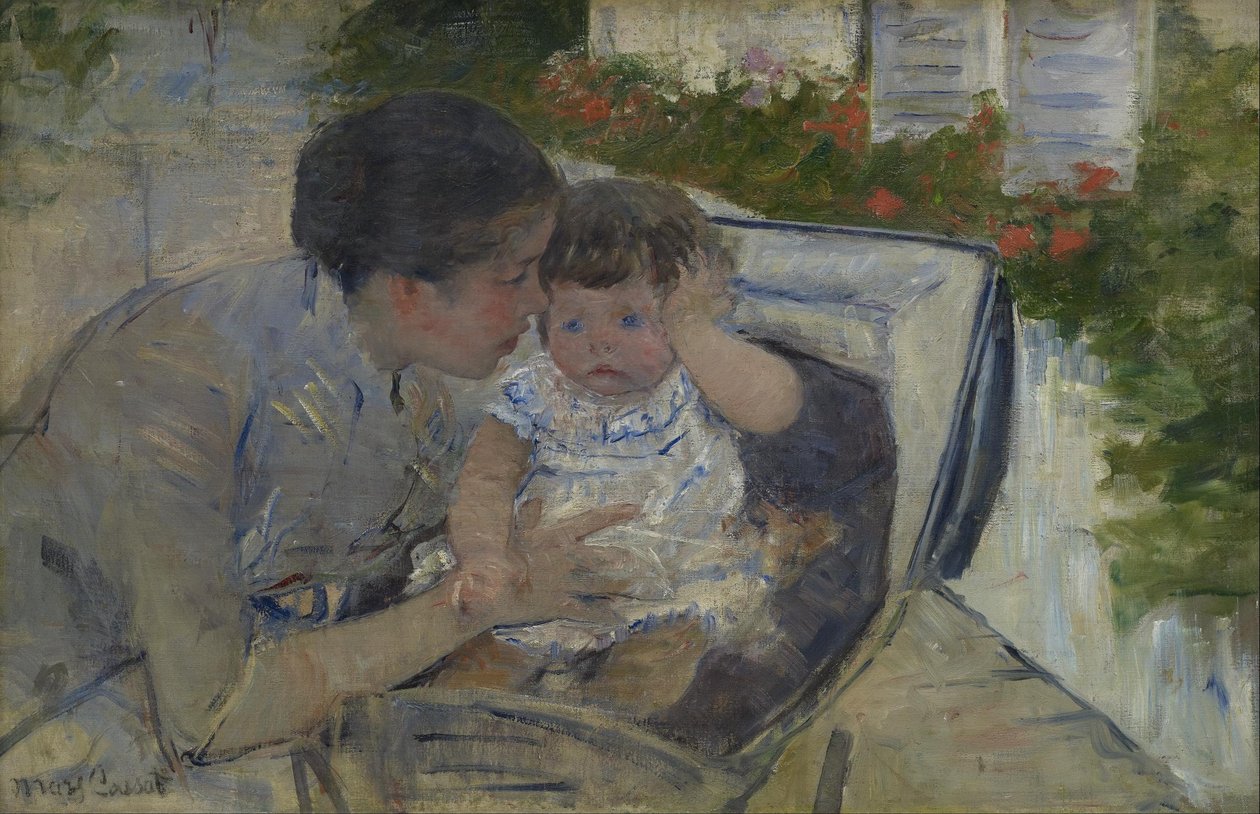 Susan pociesza dziecko autorstwa Mary Cassatt