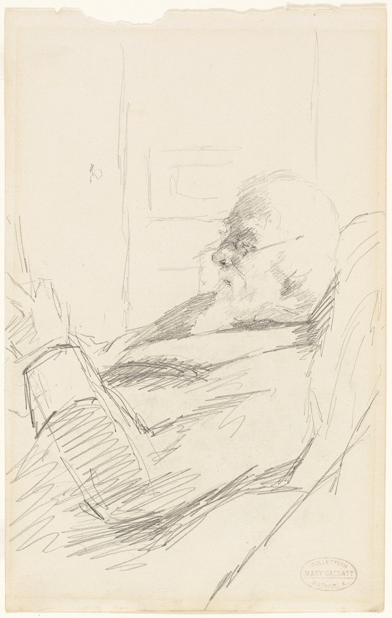 Czytanie Ojca Artysty autorstwa Mary Cassatt
