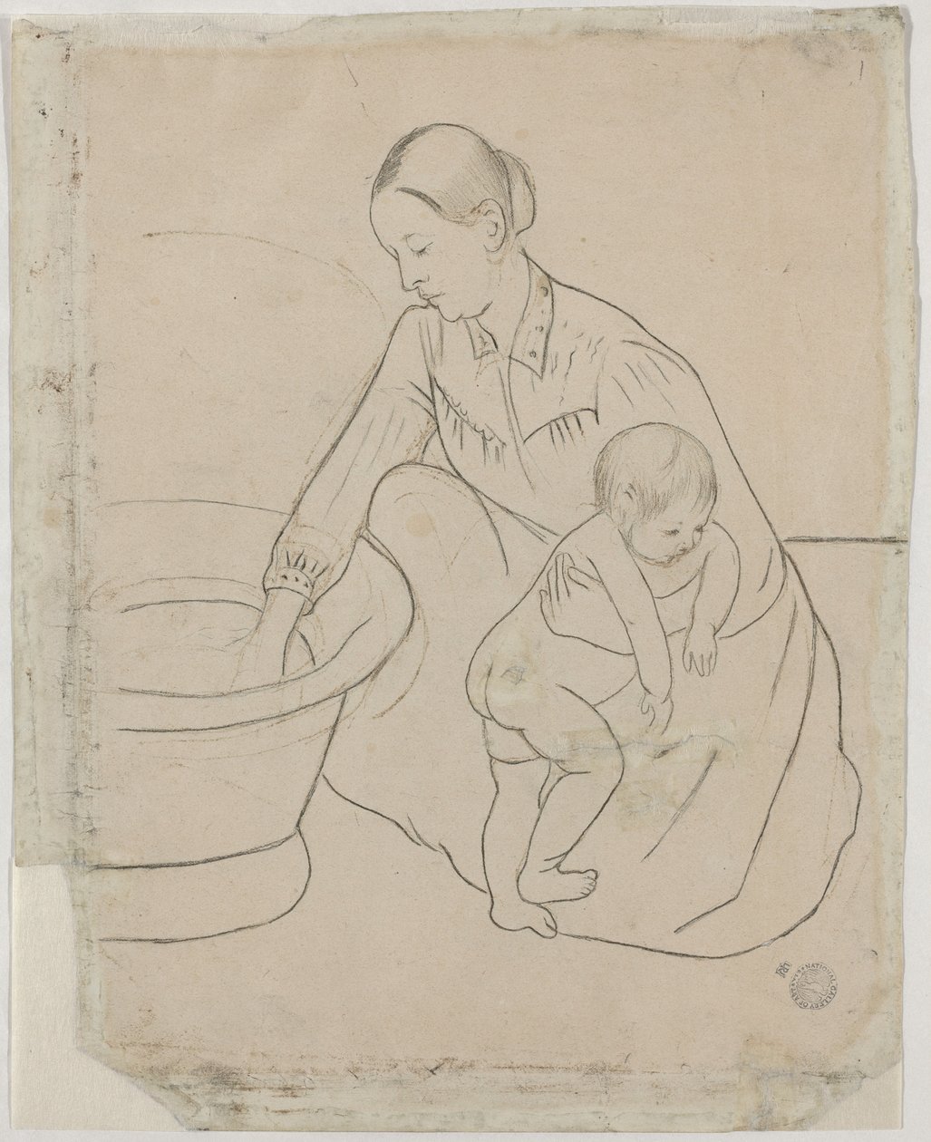 Łaźnia [verso], 1890-1891. autorstwa Mary Cassatt