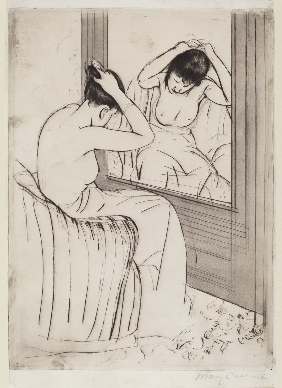 Fryzura, 1890-1891. autorstwa Mary Cassatt