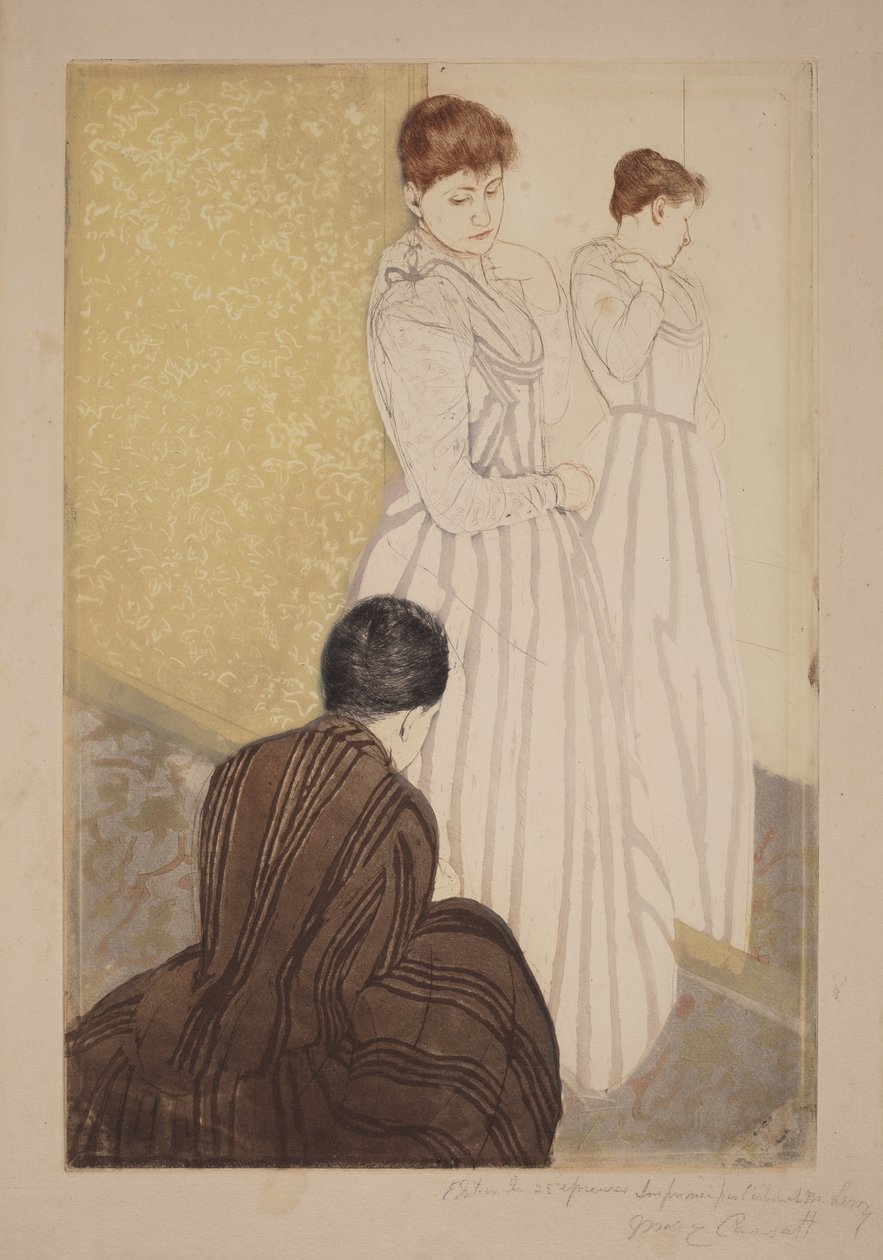Przymiarka autorstwa Mary Cassatt