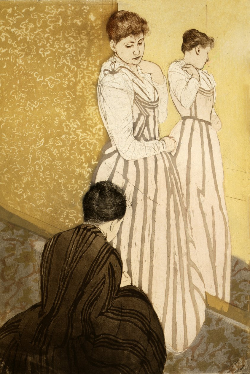 Przymiarka, wyd. 1891 autorstwa Mary Cassatt
