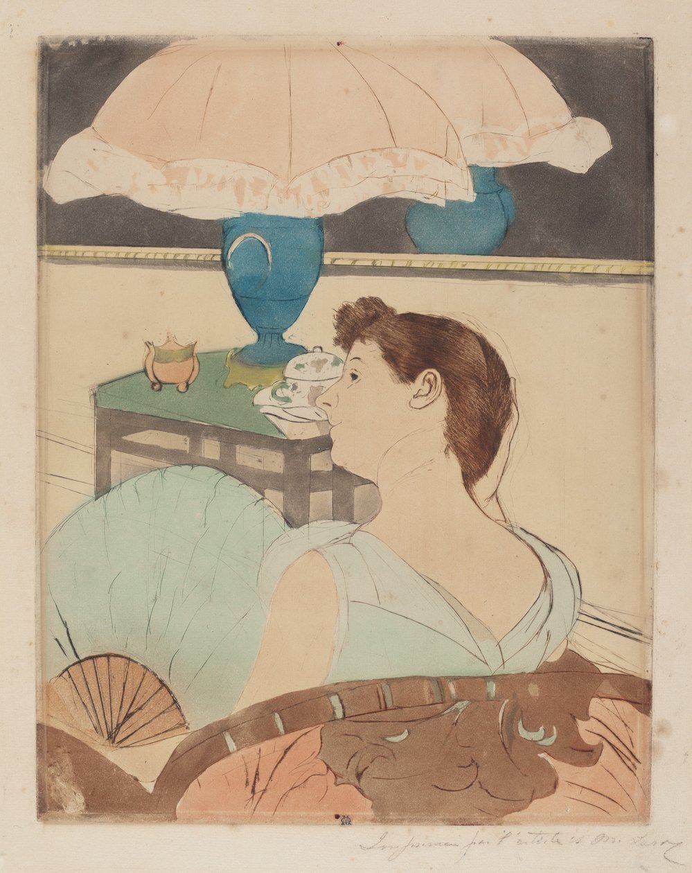 Lampa, 1890-1891. autorstwa Mary Cassatt