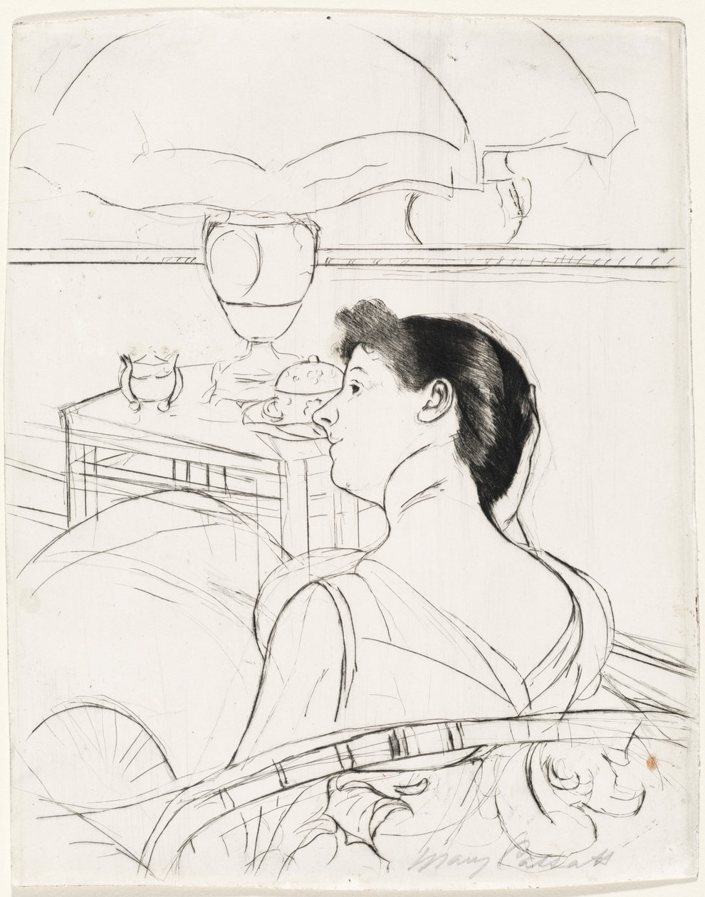 Lampa, 1890-1891. autorstwa Mary Cassatt