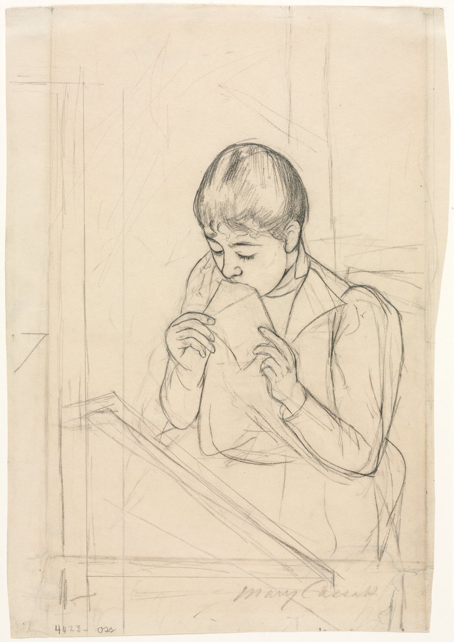 The Letter recto, The Letter verso, 1891. autorstwa Mary Cassatt