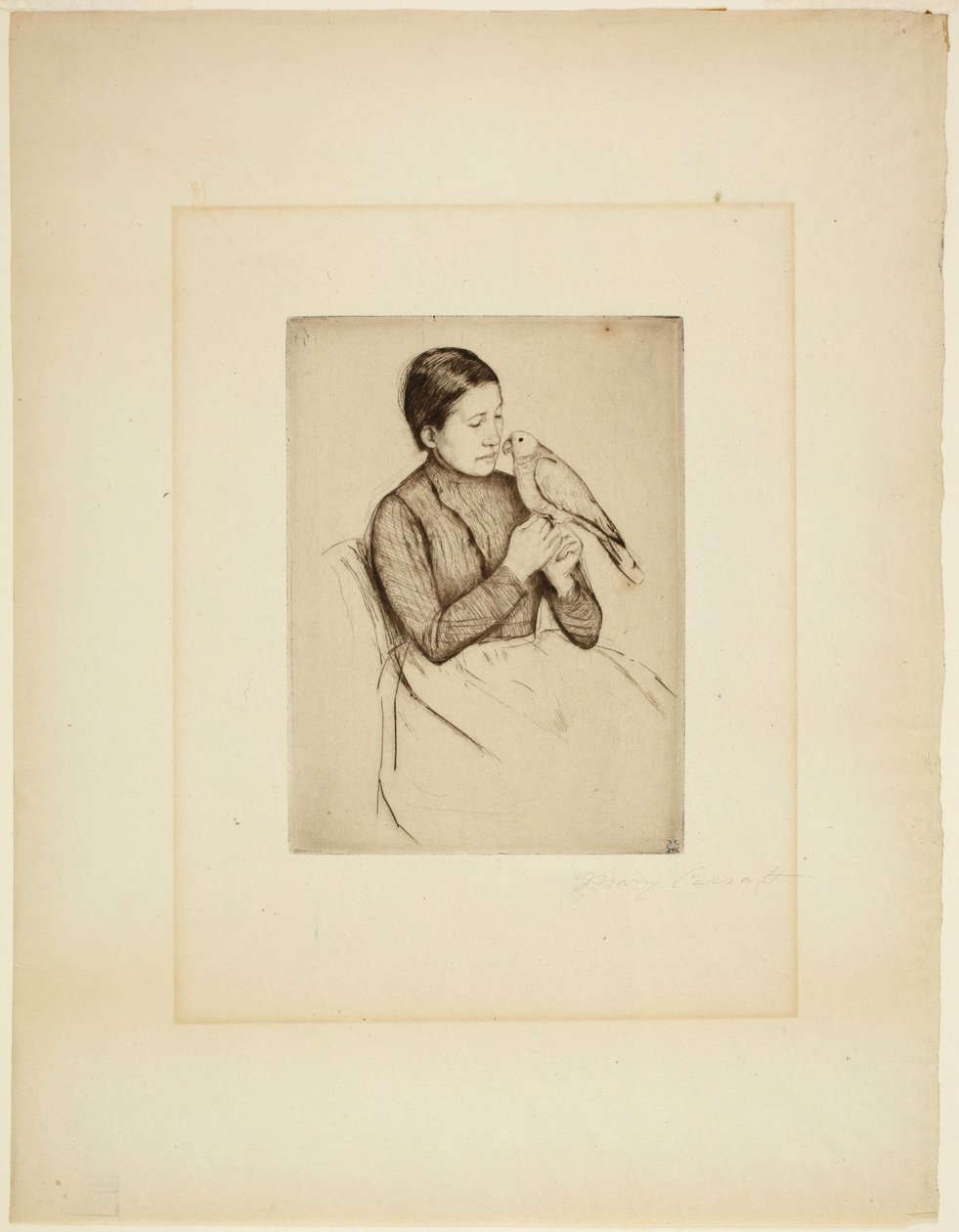 Papuga autorstwa Mary Cassatt