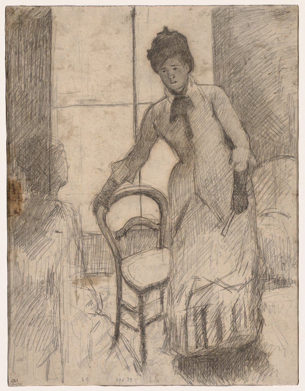 The Visitor recto, The Visitor verso, ok. godz. 1881. autorstwa Mary Cassatt