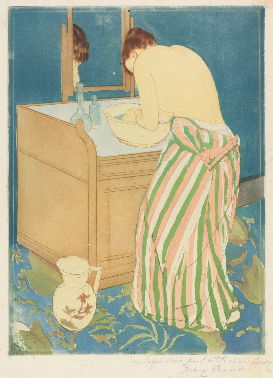 Kąpiąca się kobieta autorstwa Mary Cassatt