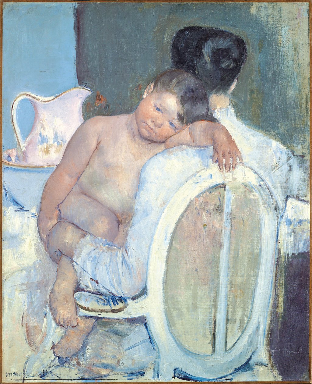 Kobieta siedząca z dzieckiem na rękach autorstwa Mary Cassatt