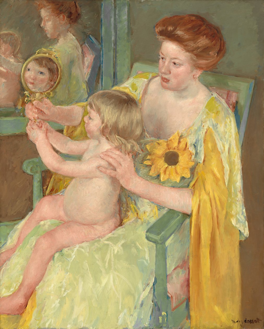 Kobieta ze słonecznikiem autorstwa Mary Cassatt