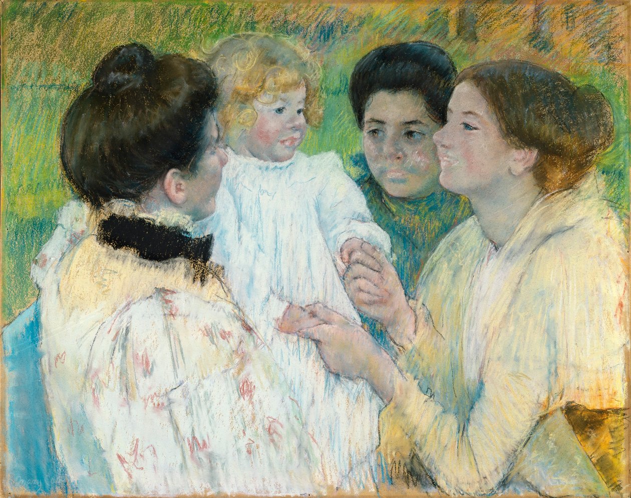 Kobiety podziwiające dziecko autorstwa Mary Cassatt