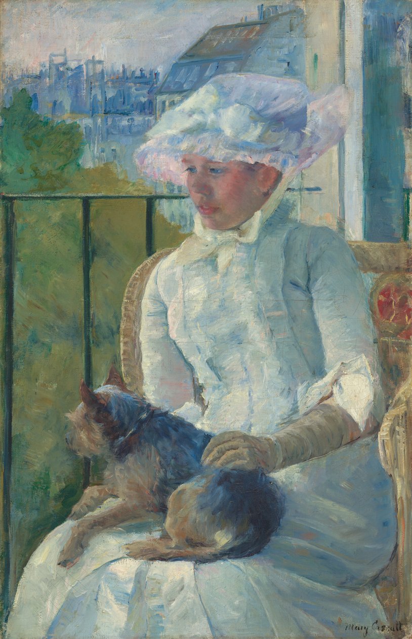 Młoda dziewczyna przy oknie autorstwa Mary Cassatt
