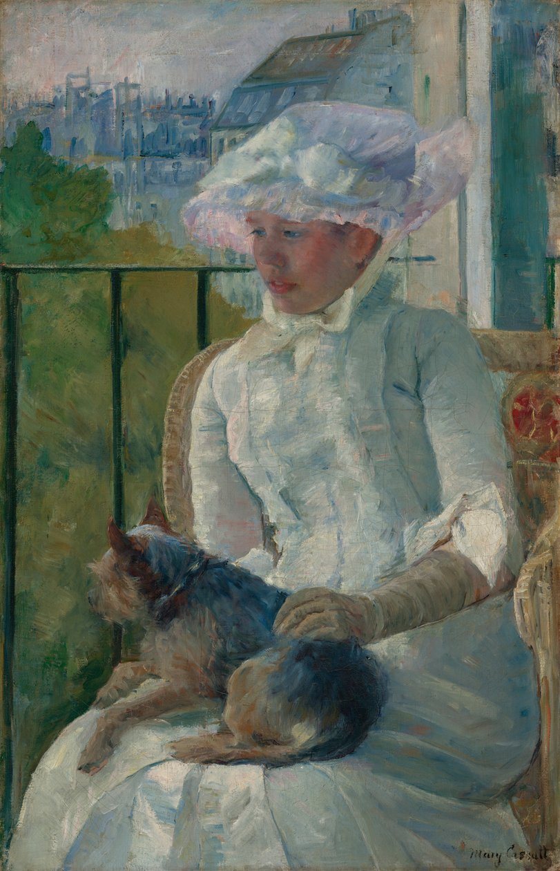 Młoda dziewczyna przy oknie autorstwa Mary Cassatt