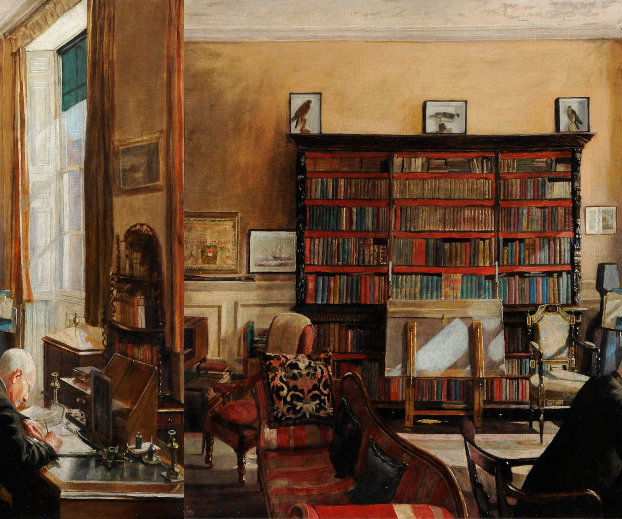 Studium wnętrza, ok. 1937 (olej na płótnie) autorstwa Mary Dawson Elwell