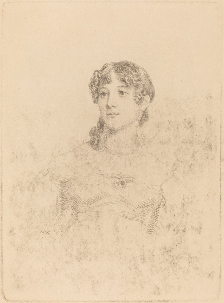 Lady Maria Hooker, gdy panna Turner w wieku siedemnastu lat autorstwa Mary Dawson Turner, after Thomas Phillips
