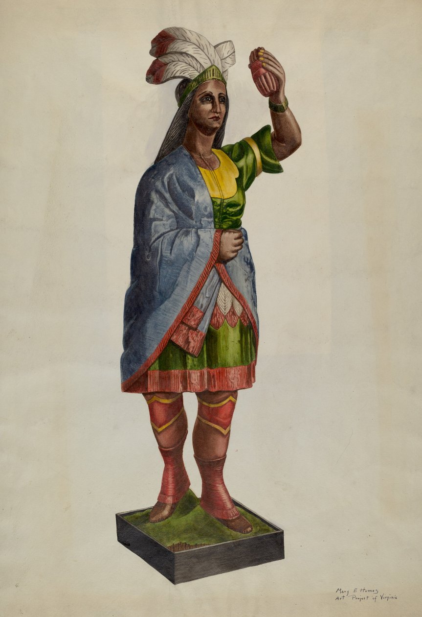 Sklep z cygarami Pocahontas, ok. godz. 1939. autorstwa Mary E Humes