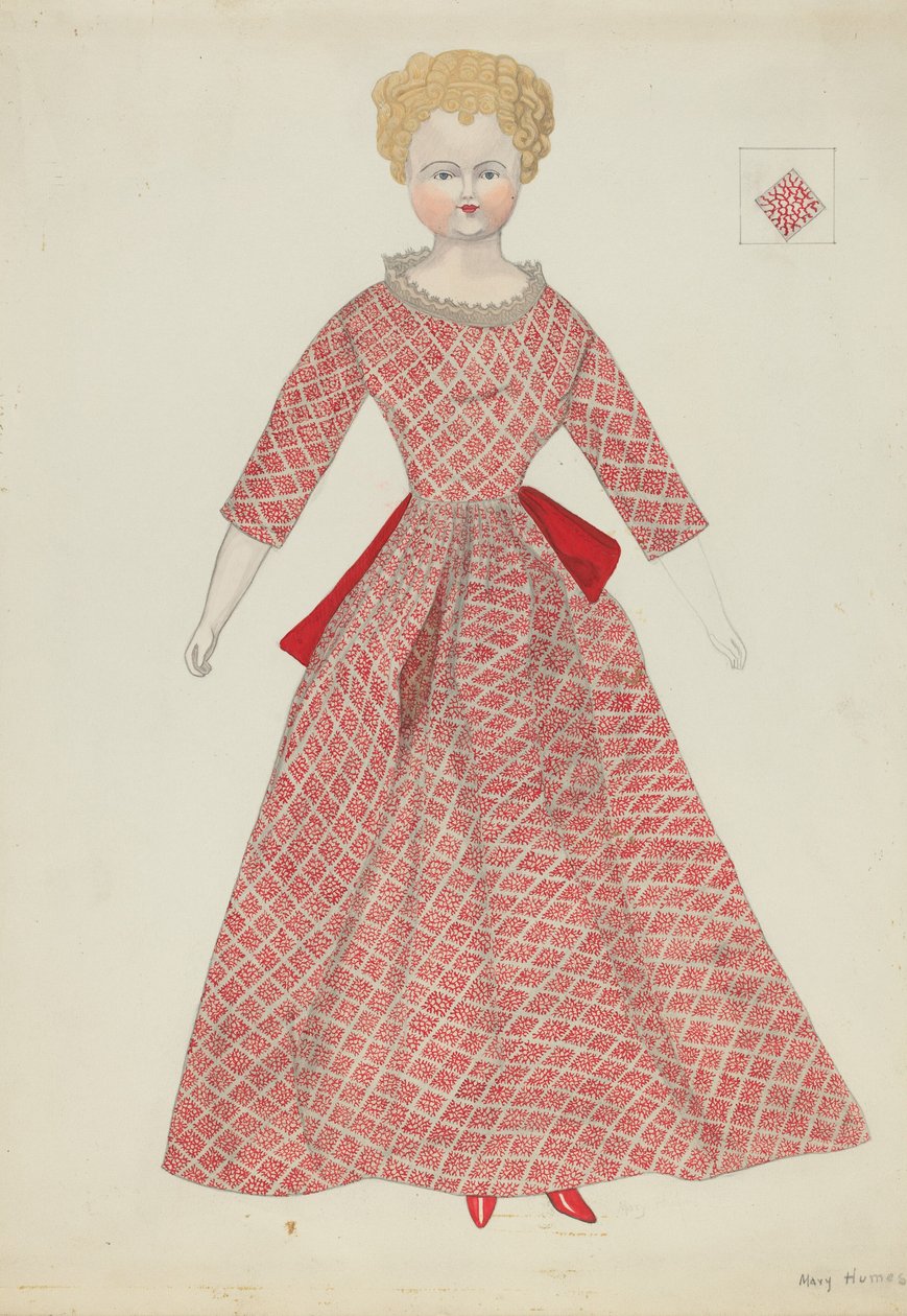 Lalka i kostium, ok. 1930 r. 1936. autorstwa Mary E Humes