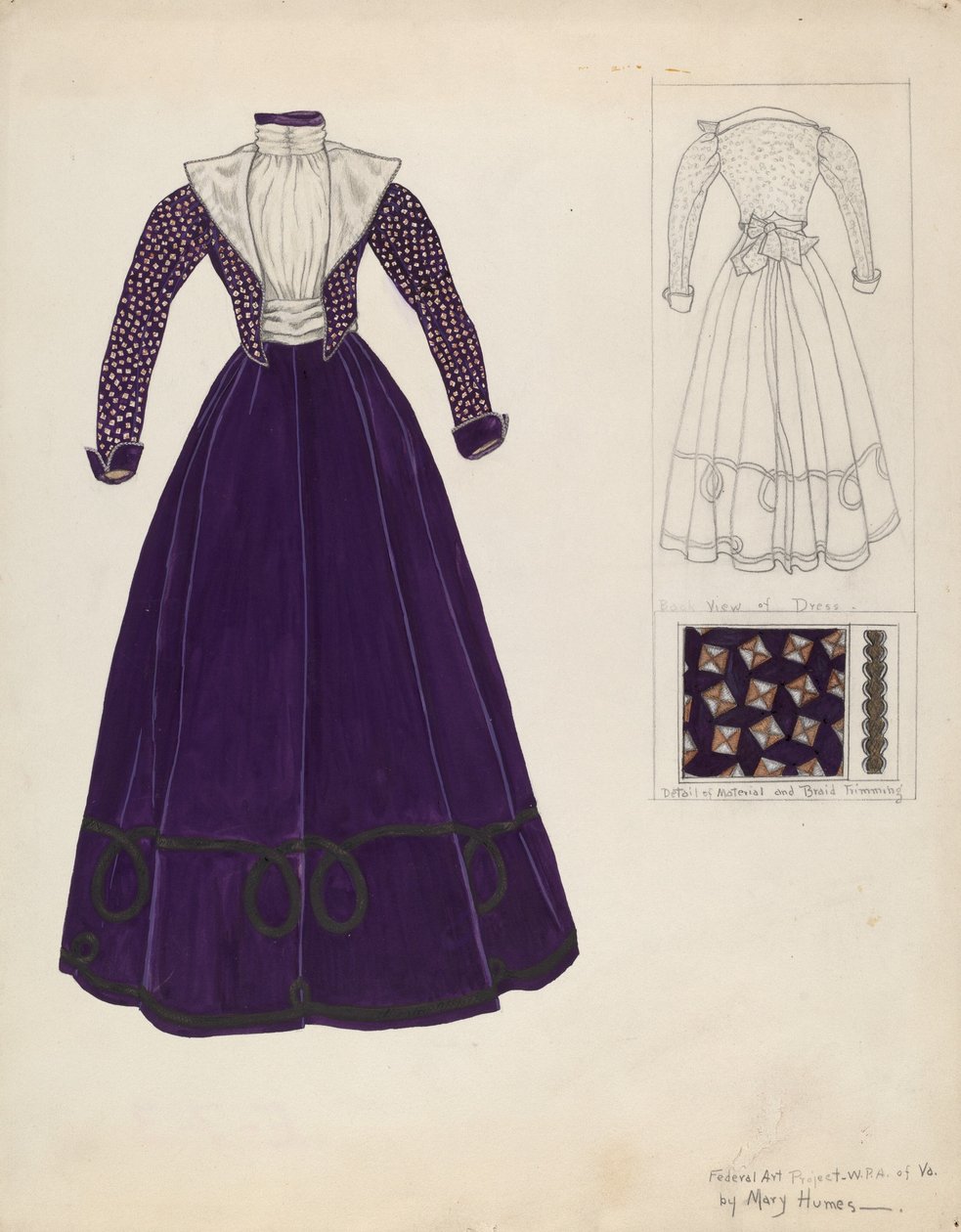 Sukienka, ok. 1938. autorstwa Mary E Humes