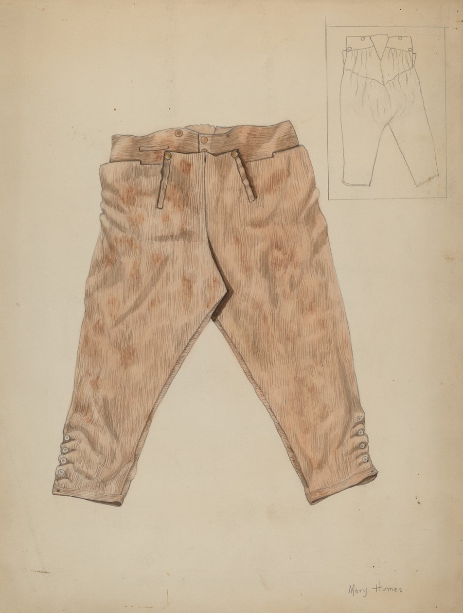 Spodnie myśliwskie, ok. 1900 r. 1936. autorstwa Mary E Humes