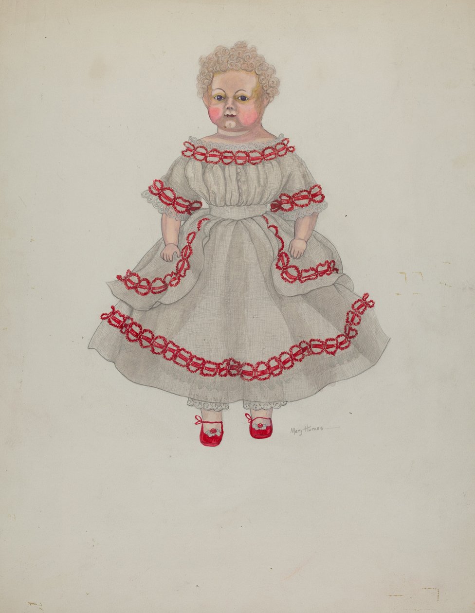 Lalka woskowa, ok. 1936. autorstwa Mary E Humes