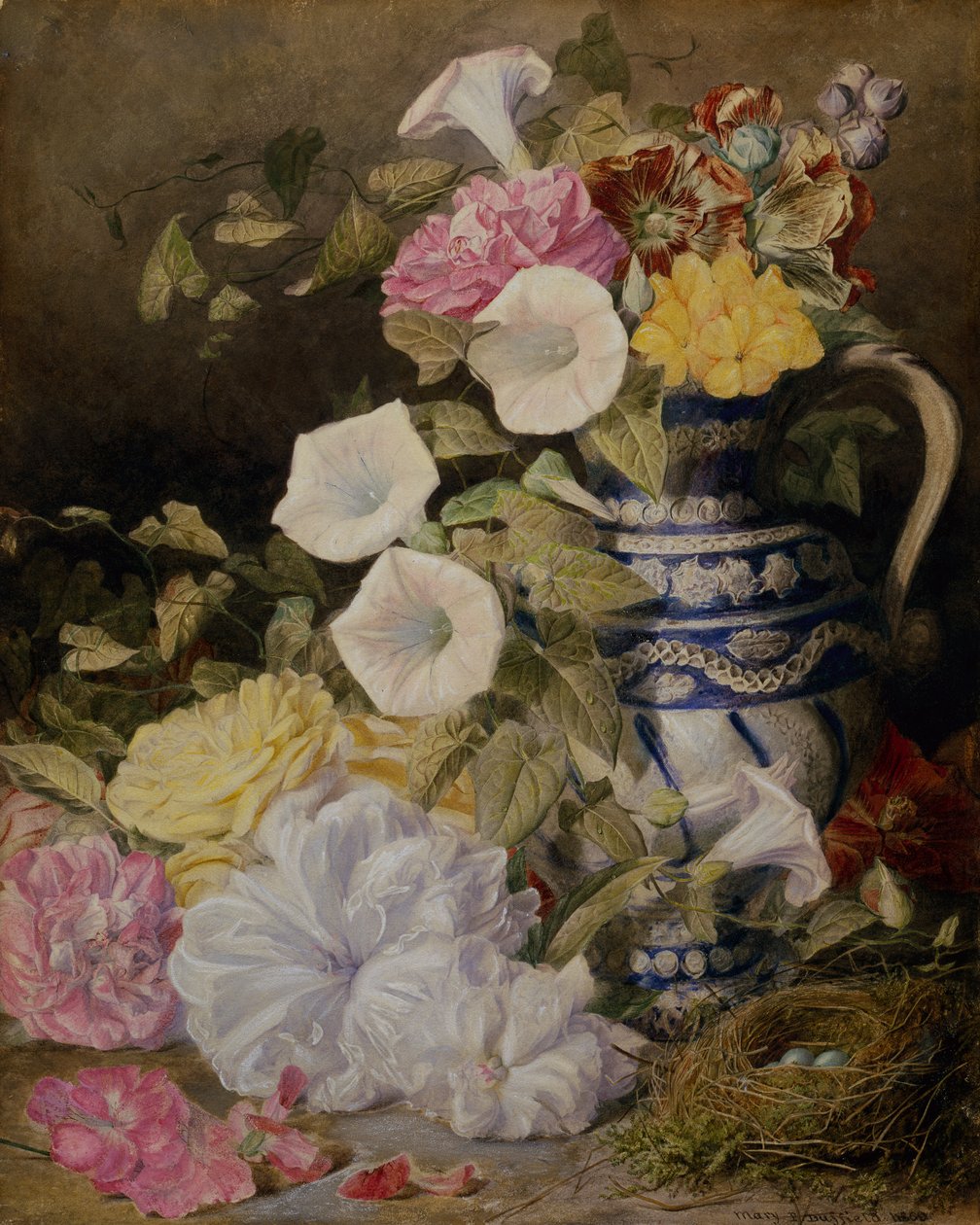 Martwa natura z wazonem kwiatów autorstwa Mary Elizabeth Duffield
