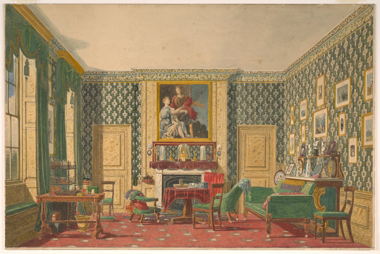 Rysunek, wnętrze, 1837-40 autorstwa Mary Ellen Best