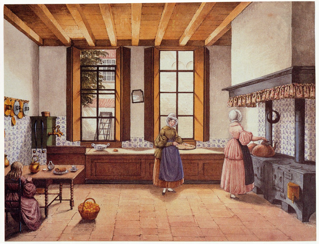„Zwijnshoofd“ viešbučio virtuvė Arnheme, 1838 m autorstwa Mary Ellen Best