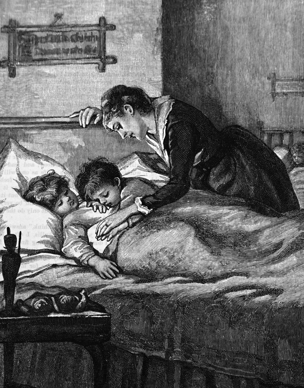Matka sprawdzająca swoje śpiące dzieci autorstwa Mary Ellen Edwards