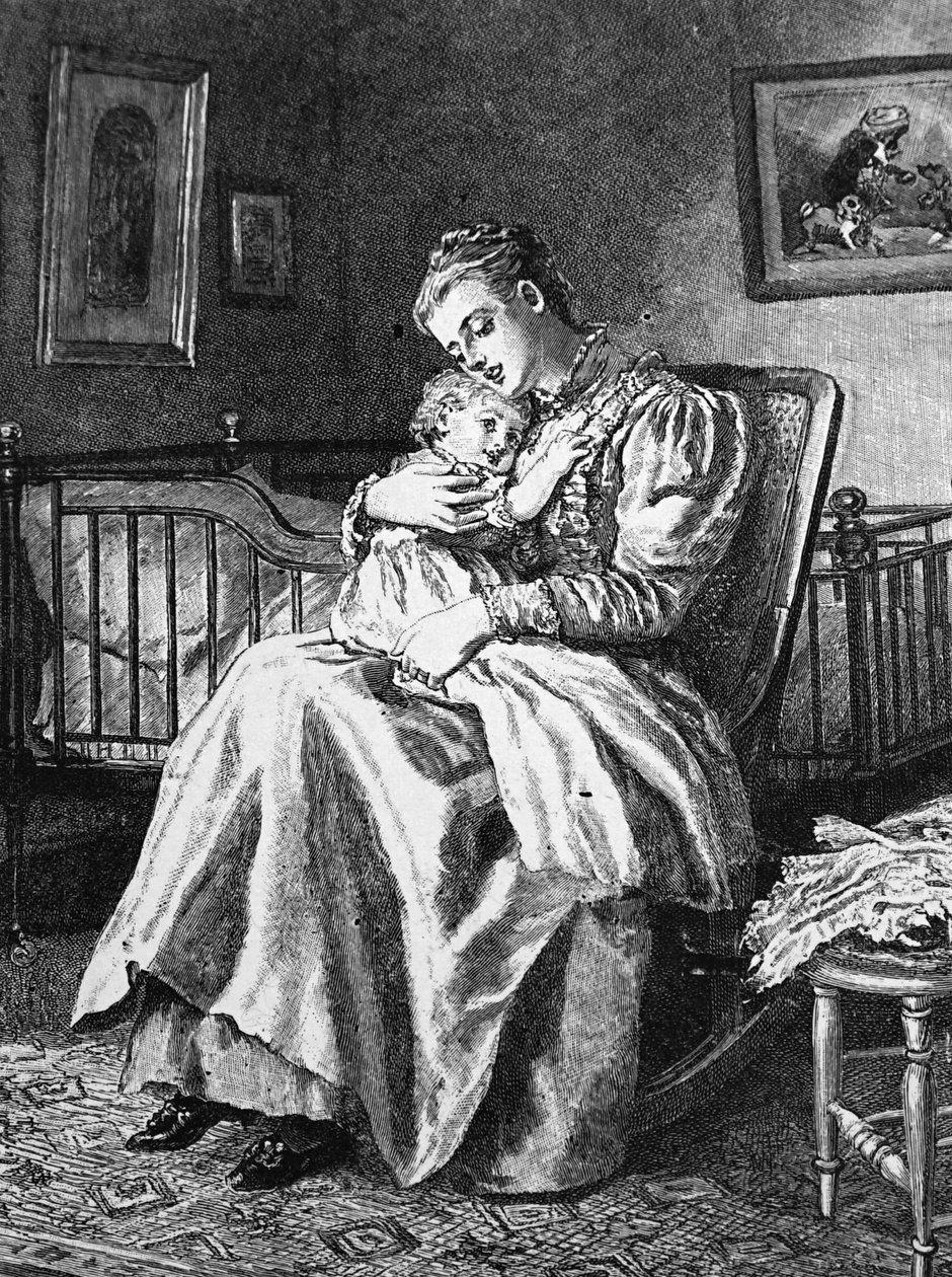 Matka przytulająca swoje dziecko autorstwa Mary Ellen Edwards