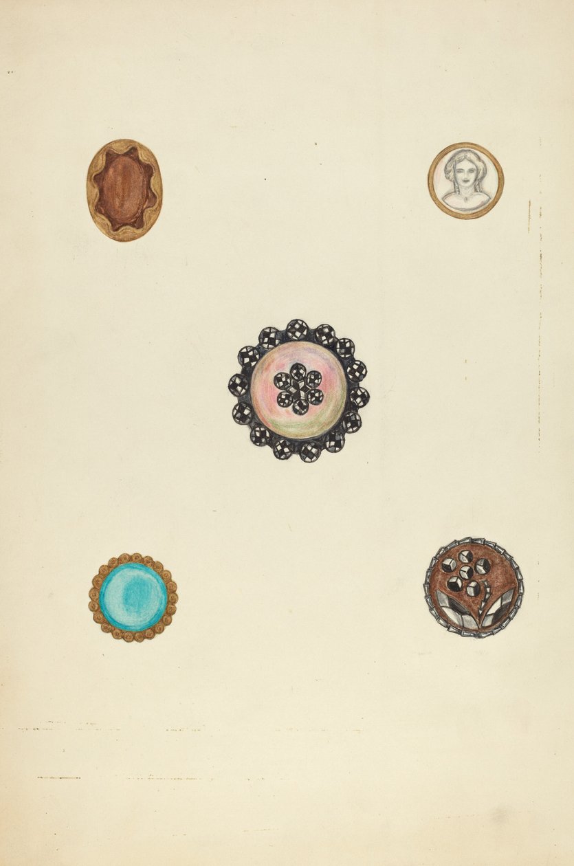 Guziki, 19351942. autorstwa Mary Fitzgerald